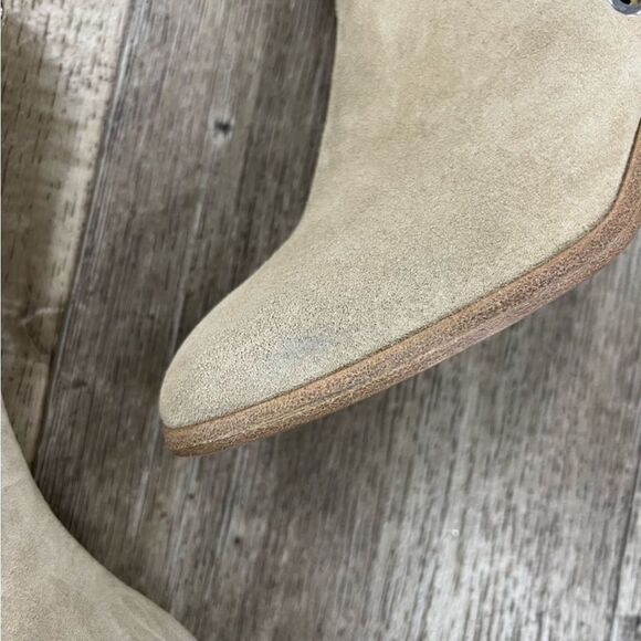 Rag & Bone Willow Boots In Sand Suede Grommets - Picture 3 of 4